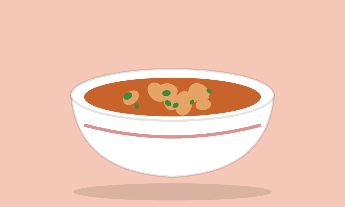 A drawing of Aloo Baingan