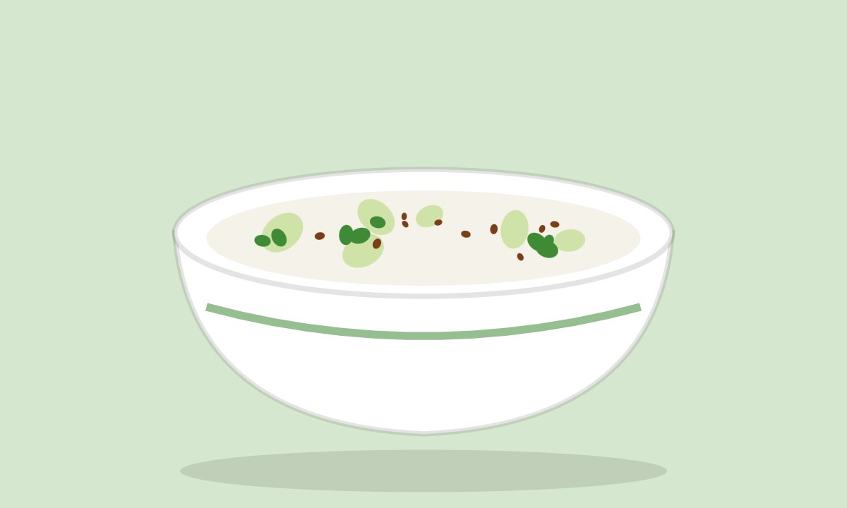 A drawing of Aloo Raita