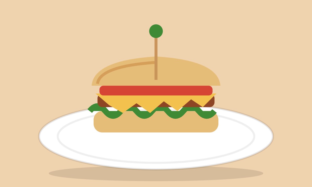 A drawing of Barbecue Pulled Beef Sandwich
