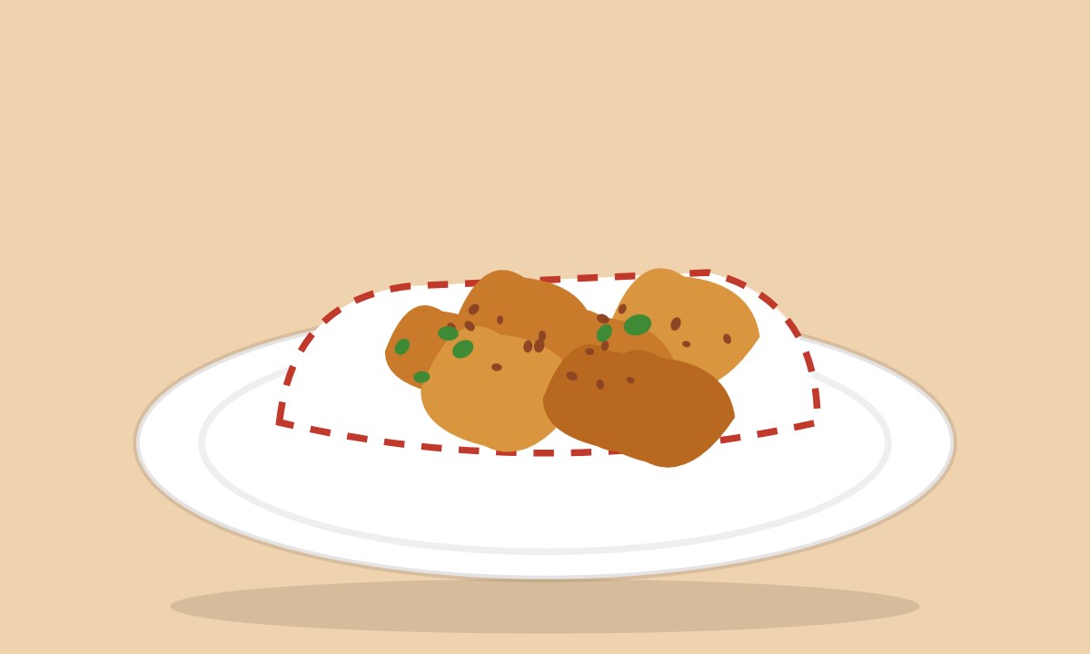 A drawing of Besan Pakora