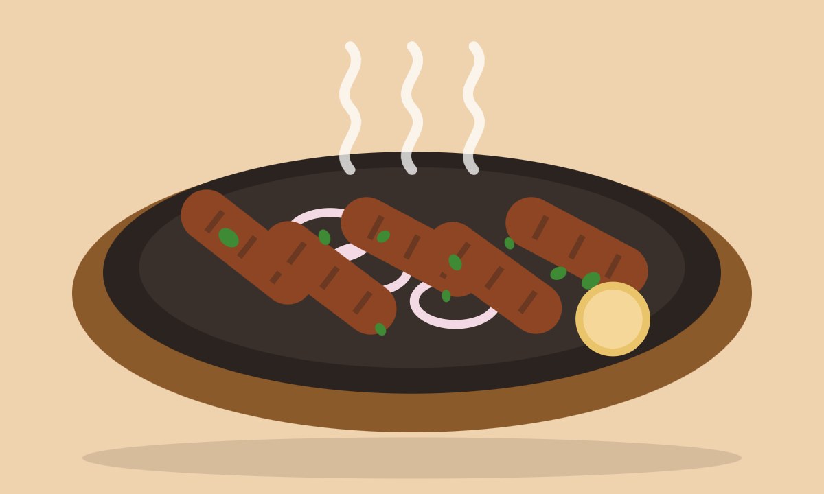 A drawing of Chapli Kabab