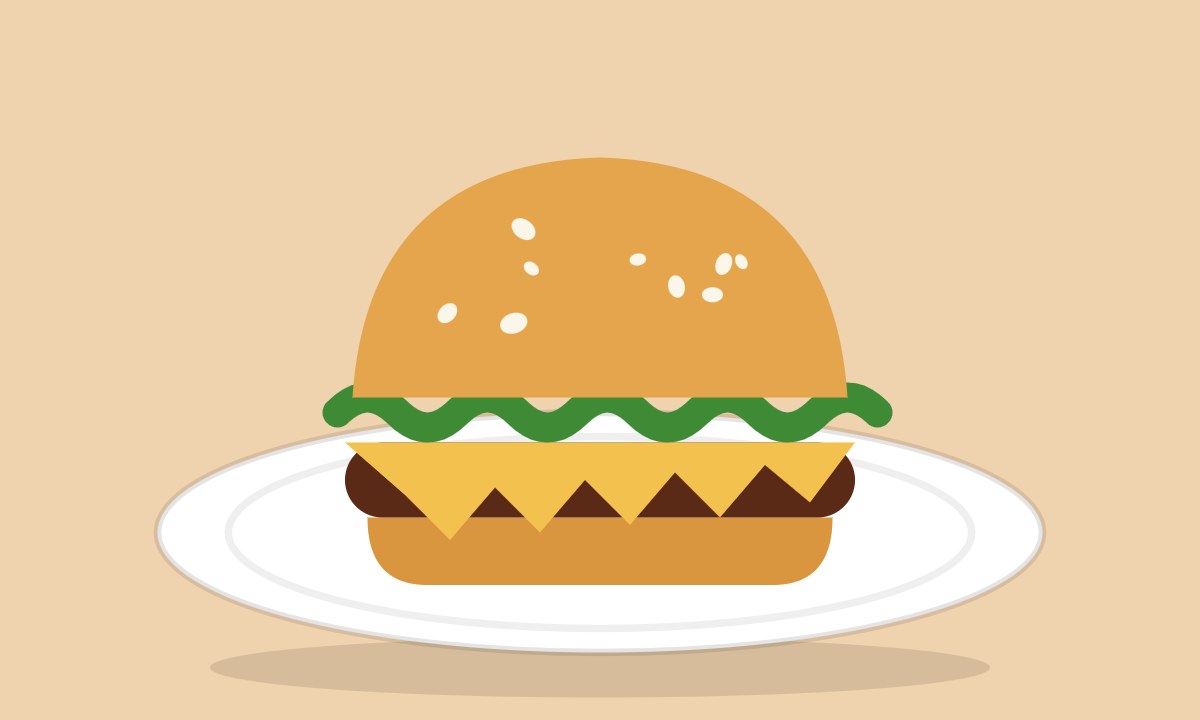 A drawing of Chicken Burger