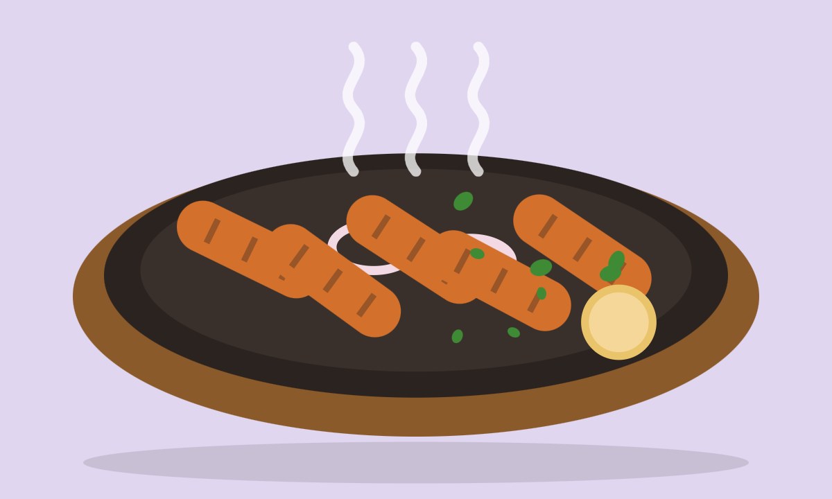 A drawing of Chicken Chapli Kabab