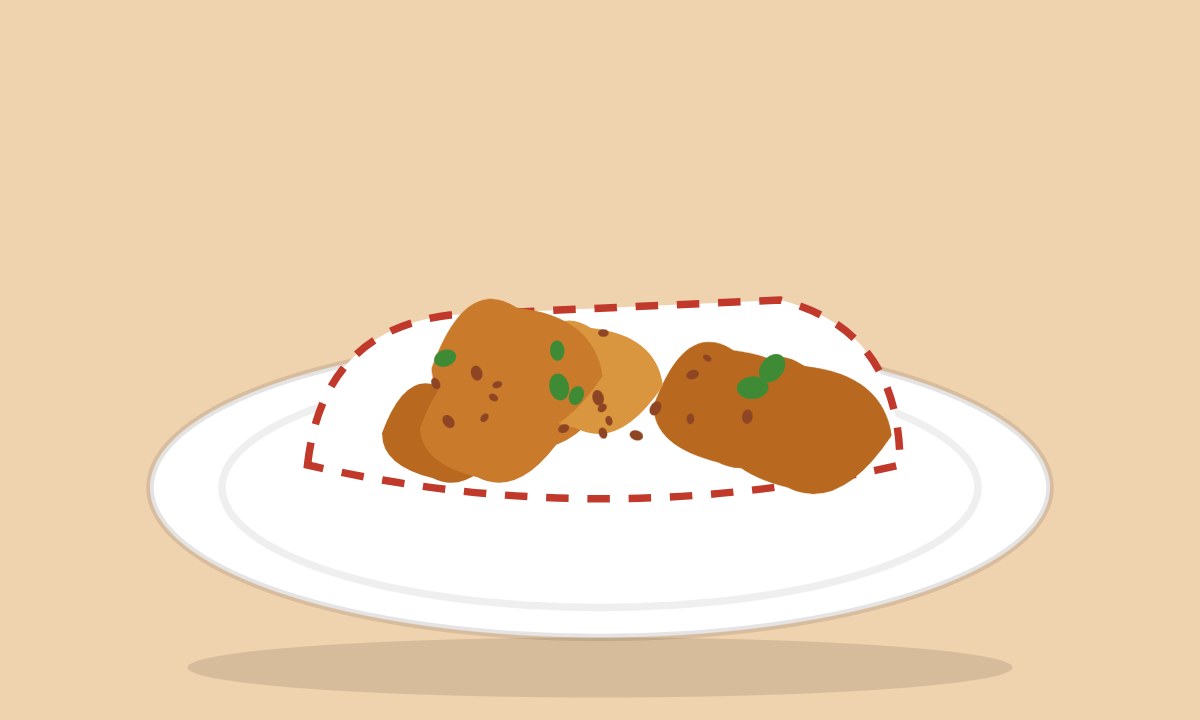 A drawing of Chicken Cutlets