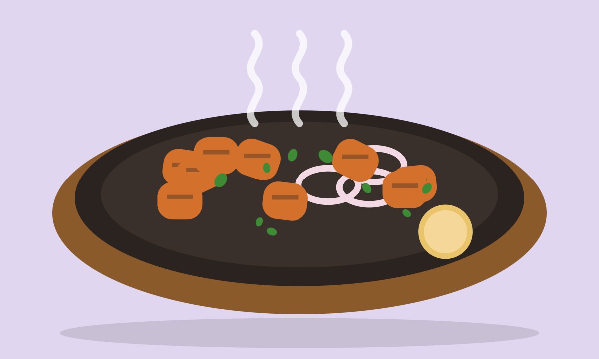 A drawing of Chicken Gola Kabab