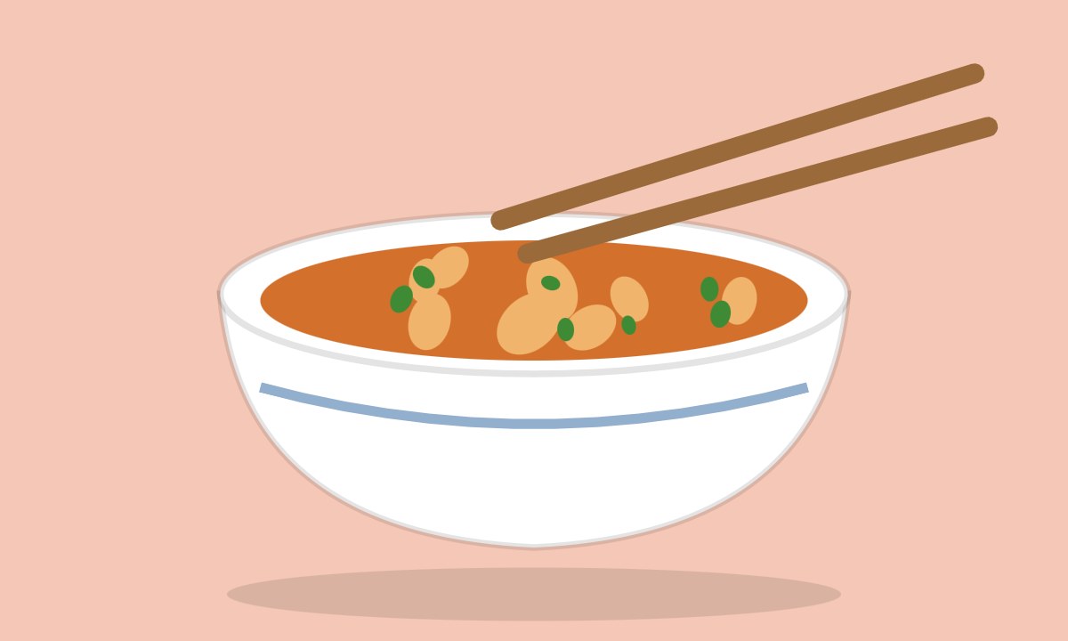 A drawing of Chicken Kung Pao