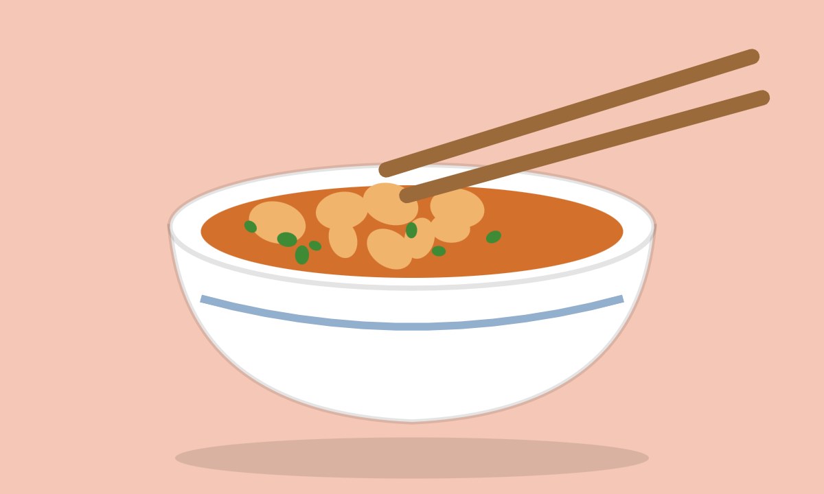 A drawing of Chicken Momos