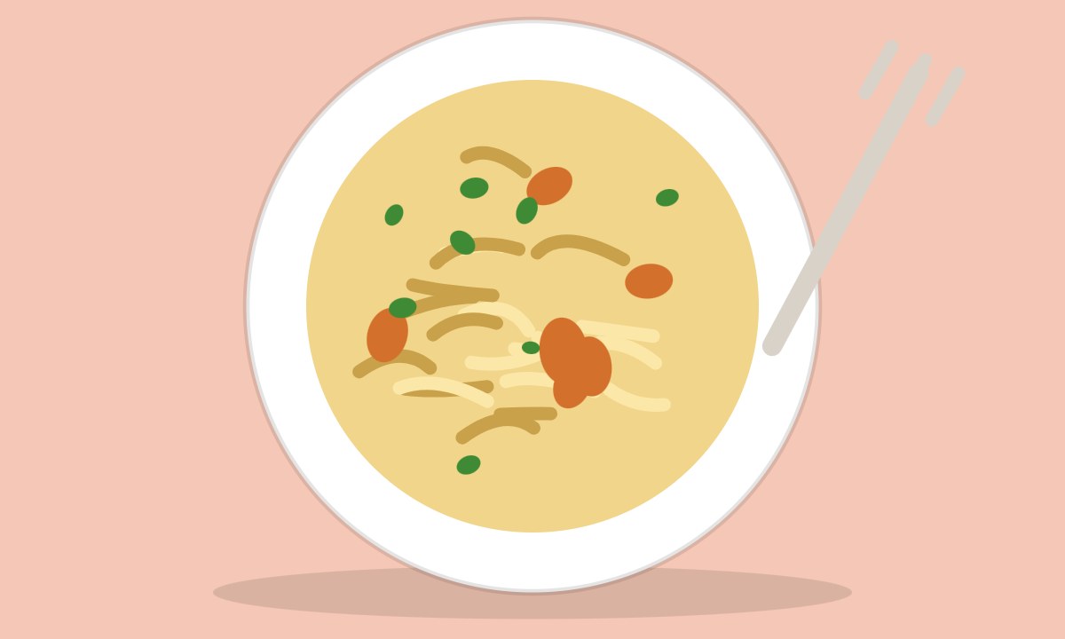 A drawing of Chicken Noodle Soup