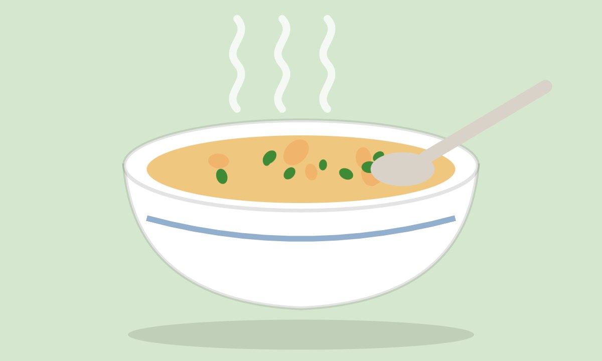 A drawing of Chicken Yakhni Soup