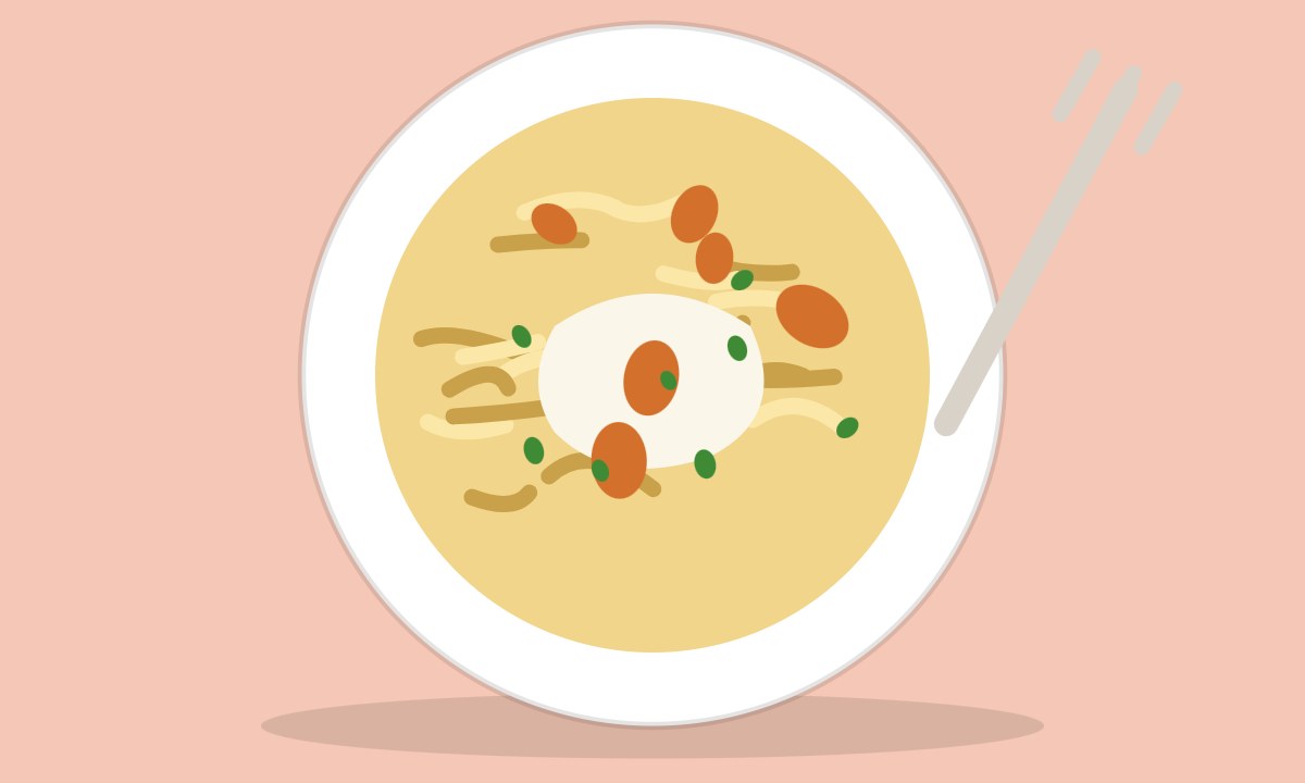 A drawing of Creamy Chicken Pasta
