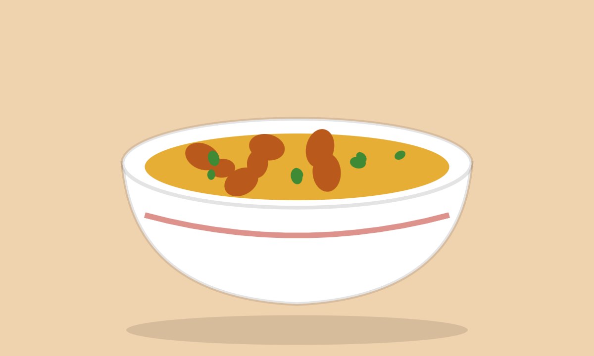 A drawing of Dahi Bhallay