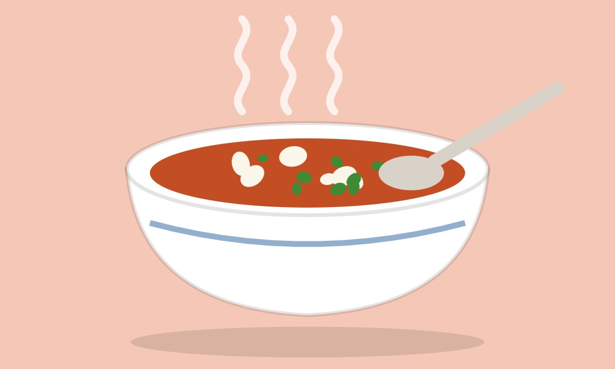 A drawing of Egg Drop Soup