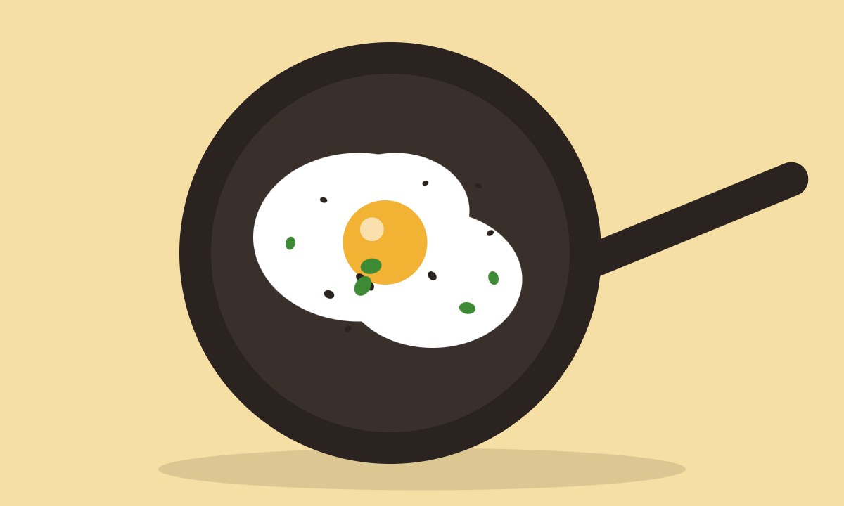 A drawing of Egg in a Basket