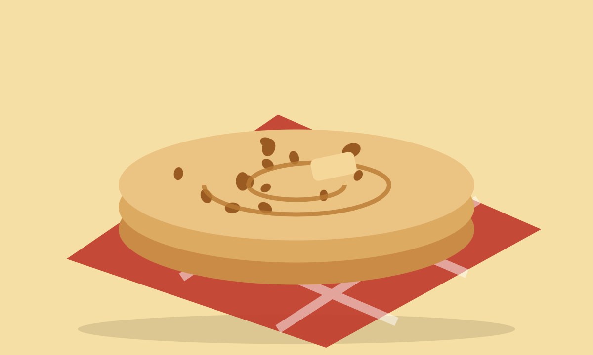 A drawing of Egg Paratha Roll