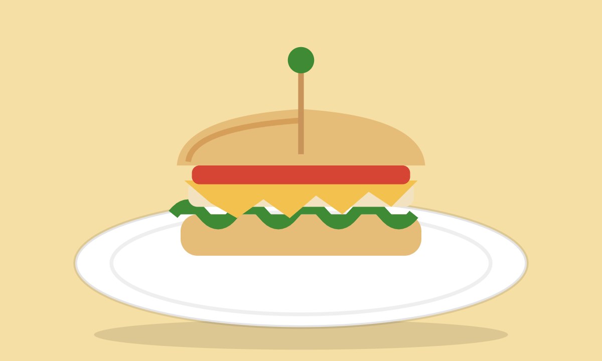 A drawing of Egg Sandwich