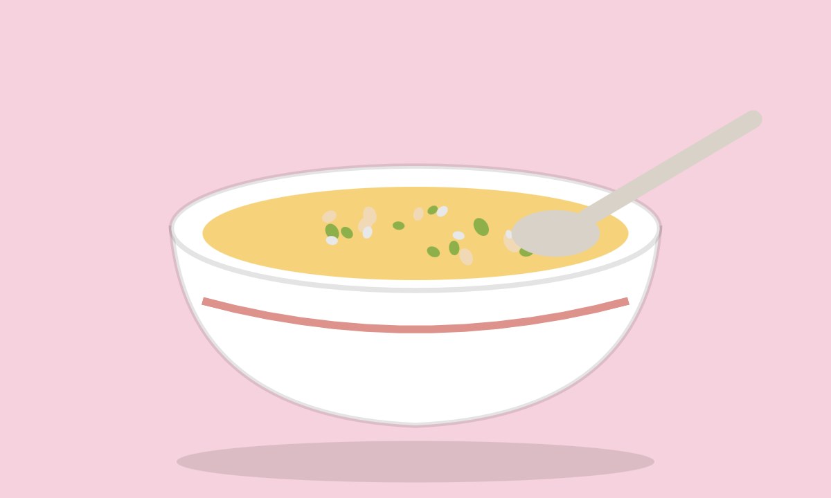 A drawing of Fruit Custard