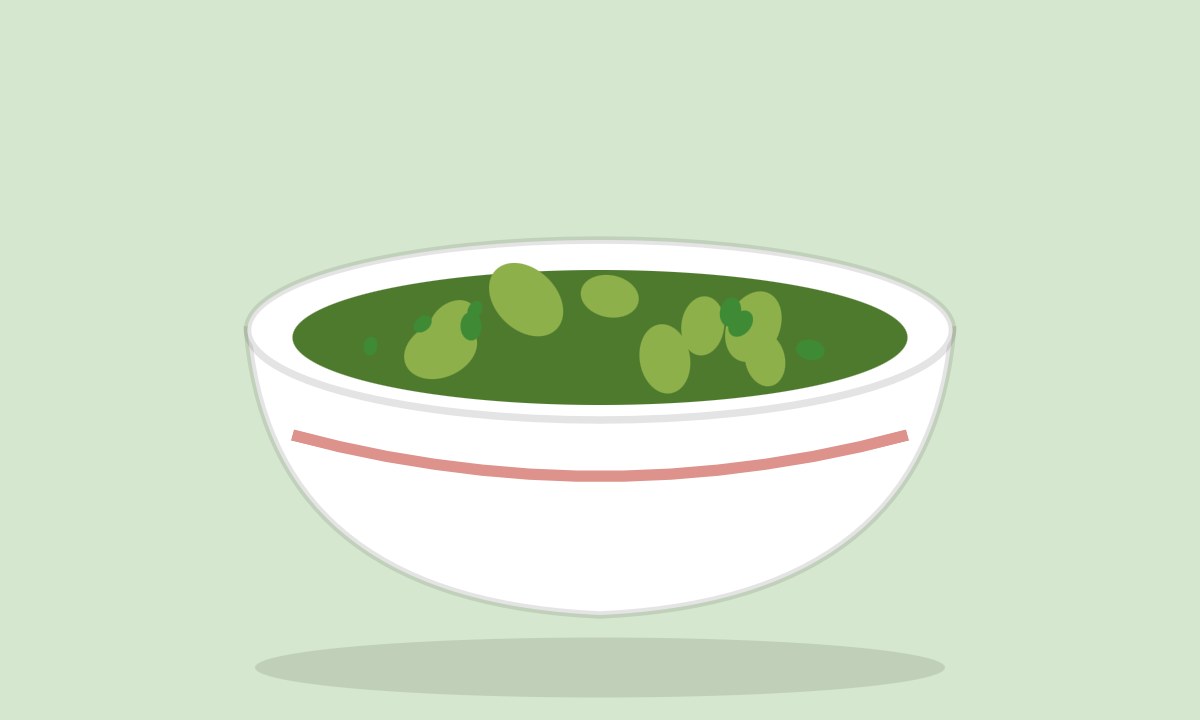 A drawing of Green Chutney