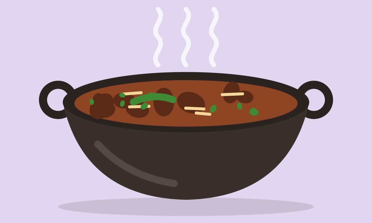 A drawing of Kaleji Masala
