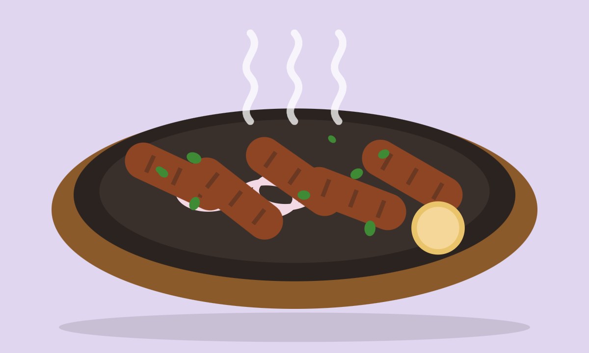A drawing of Kandahari Seekh Kabab