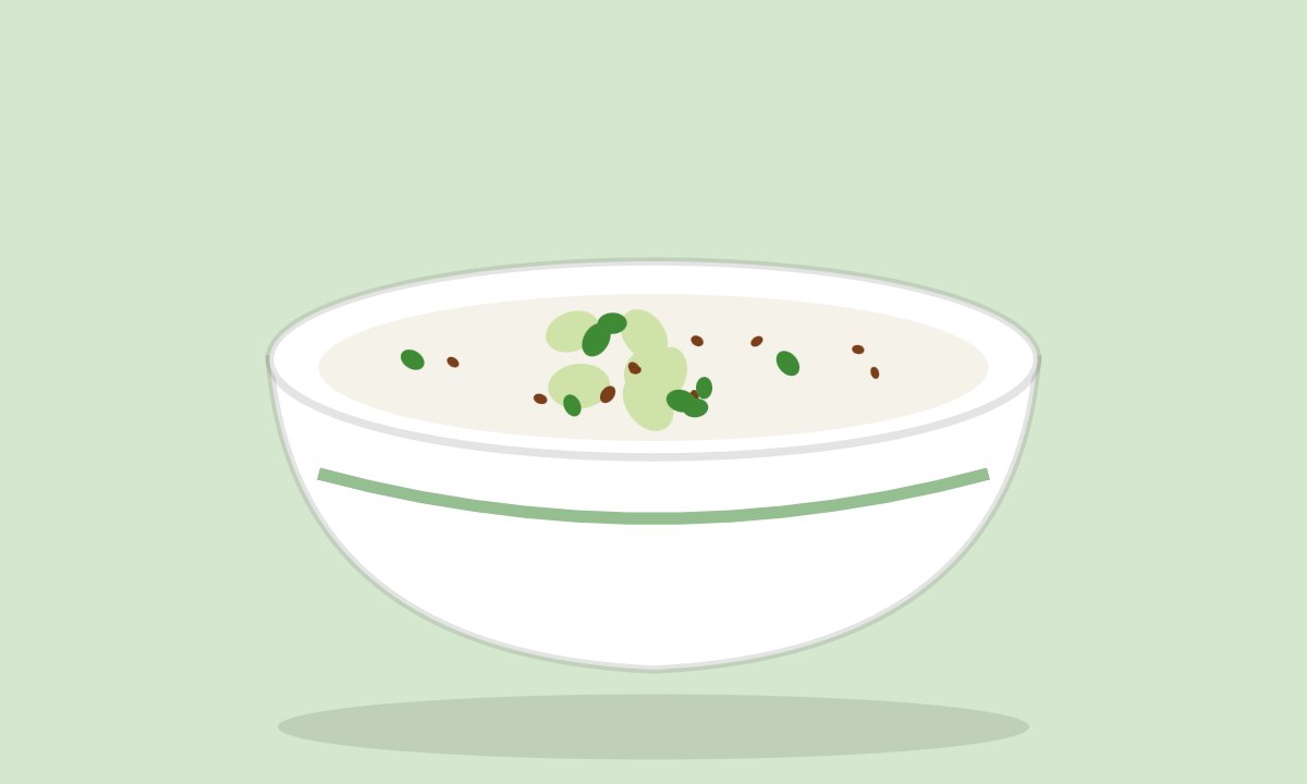A drawing of Kheera Raita