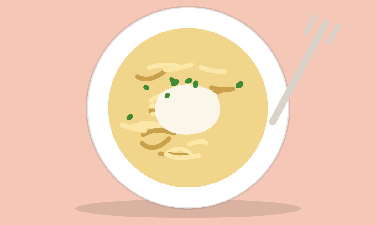 A drawing of Mushroom Pasta