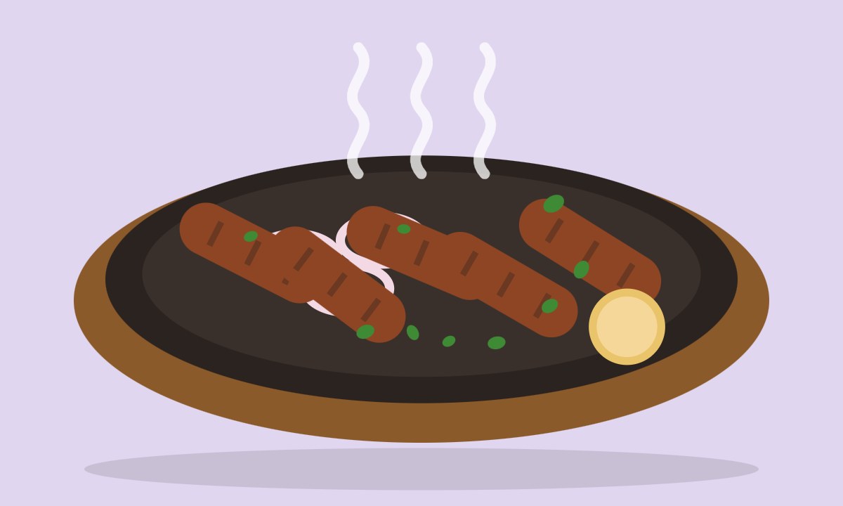 A drawing of Mutton Seekh Kabab