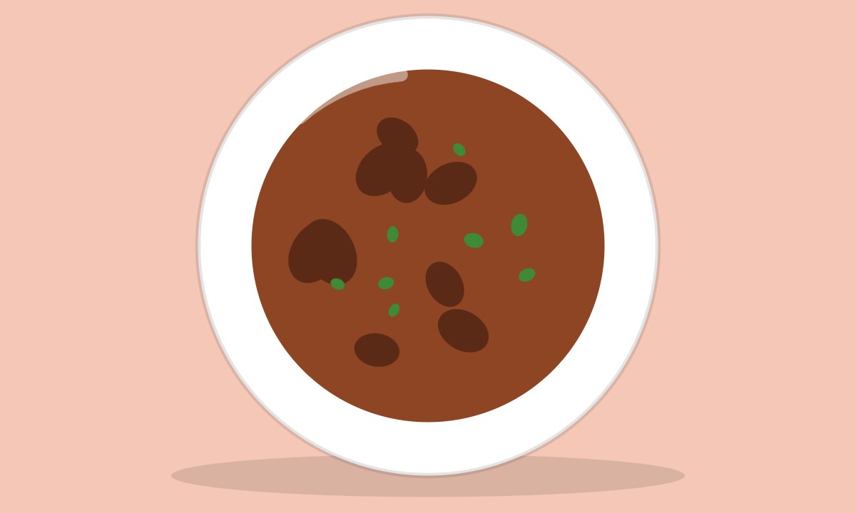 A drawing of Palak Gosht