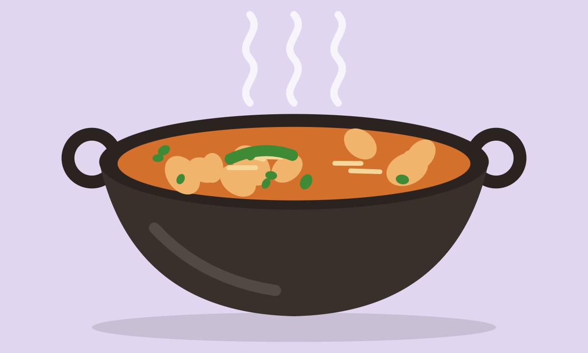 A drawing of Peshawari Chicken Karahi