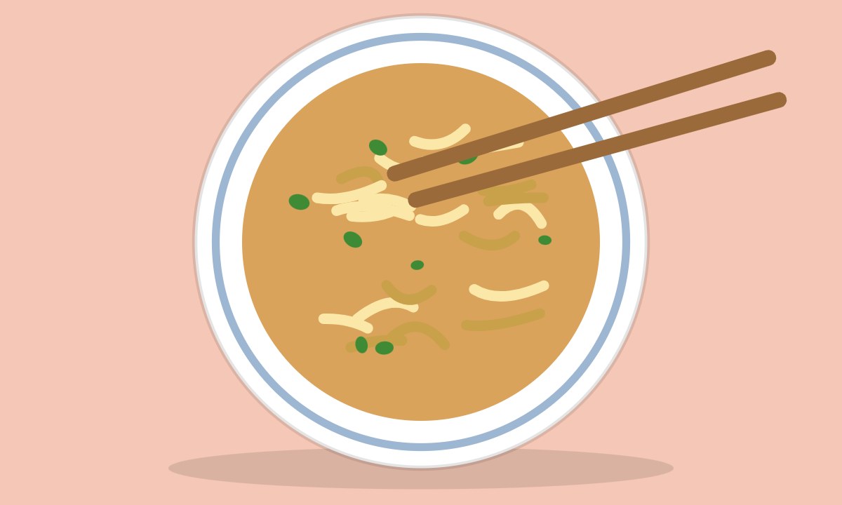 A drawing of Schezwan Noodles
