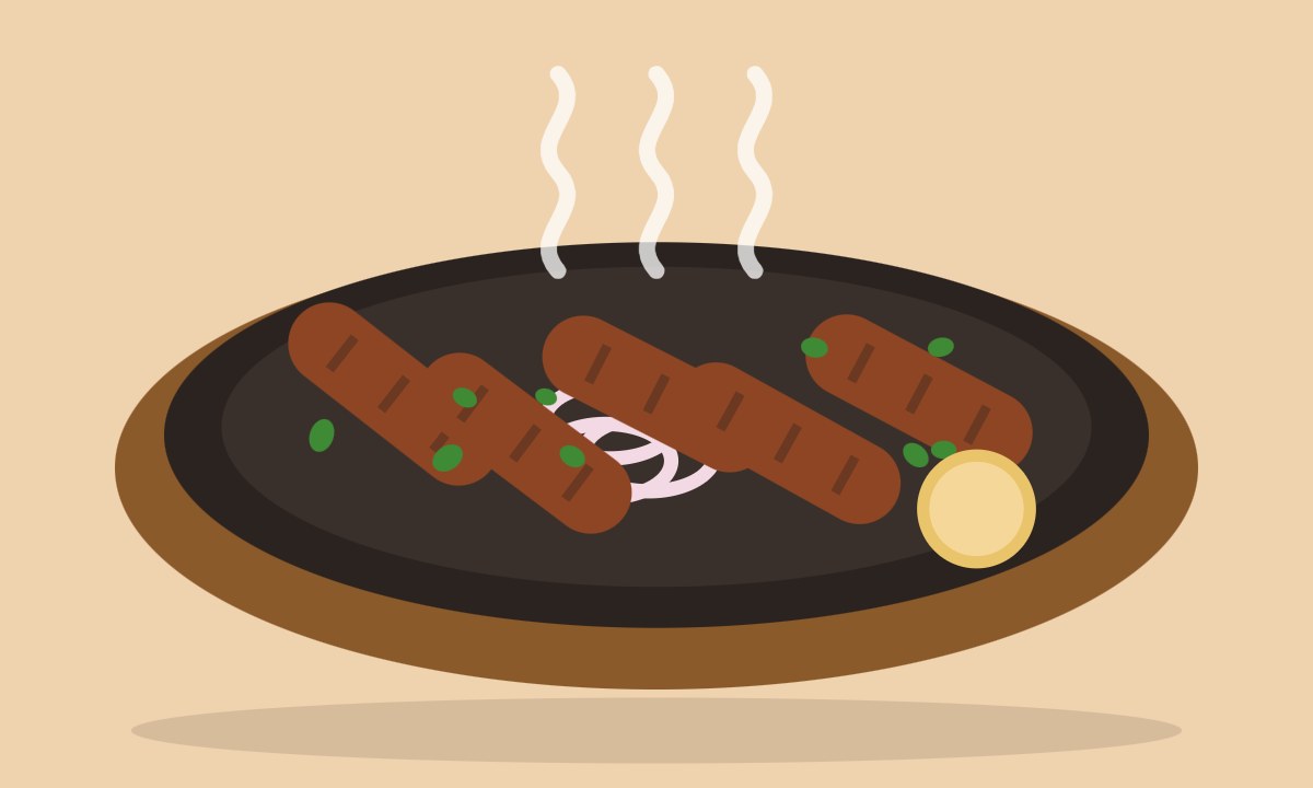 A drawing of Seekh Kabab