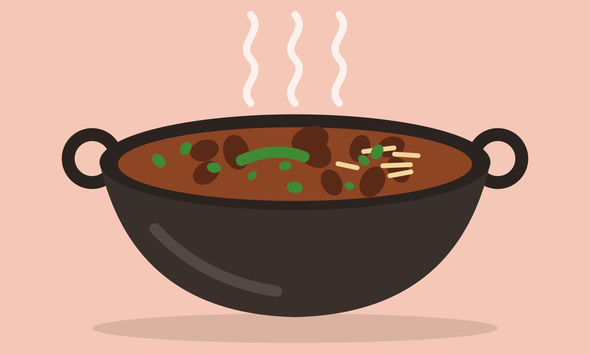 A drawing of Shaljam Palak Gosht