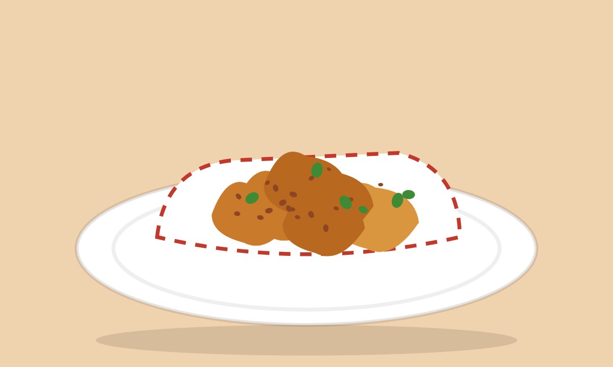 A drawing of Shami Kabab