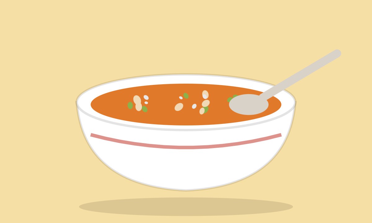 A drawing of Suji Halwa