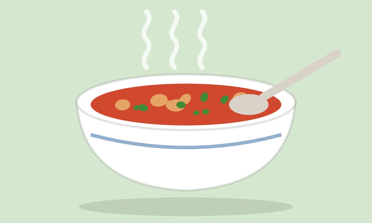 A drawing of Tomato Soup