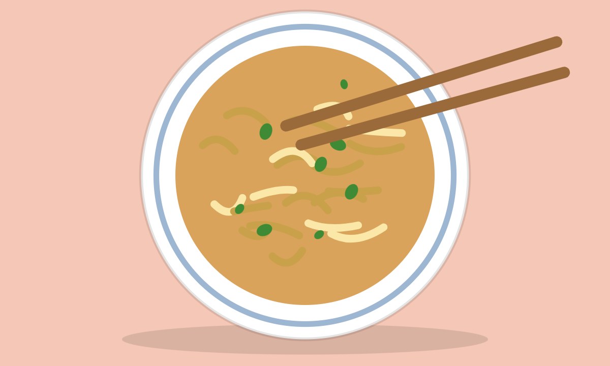 A drawing of Vegetable Chowmein