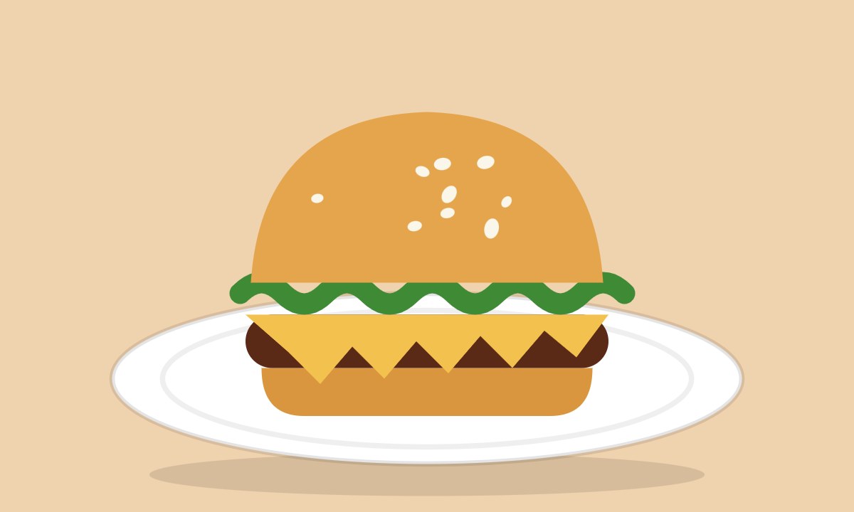 A drawing of Veggie Burger